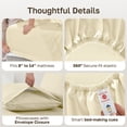 thumbnail image 4 of California Design Den 100% Cotton 4-Piece Queen Sheet Set, Buttery Yellow, 4 of 7