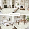 thumbnail image 6 of Washable Rugs 8x10 Area Rugs for Living Room,Bedroom,Dining Room- Large Ultra Soft Faux Wool Retro Carpets,Non Slip&Non-Shedding Low Pile Vintage Print Rug for Home Office Decor-Beige, 6 of 8