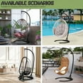 thumbnail image 7 of Hammock Stand Only Max 300lbs Hammock Chair Stand Only Heavy Duty Hanging Chair Stand Only 360 Degree Rotation C Stand Frame for Egg Chair Indoor/Outdoor Porch Swing, 7 of 7