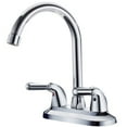 thumbnail image 1 of Copper Double-Handle 2 Holes Above Counter Kitchen Basin Hot Cold Swivel Faucet, 1 of 9