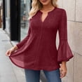 thumbnail image 2 of Active Tops Women Medium Pack Loose Fit Womens Top Athletic Long Sleeve Shirt Women Layering Tees for Women Long Sleeve Womens Turtleneck Long Sleeve Tops Long Sleeve Compression Red XXL, 2 of 5