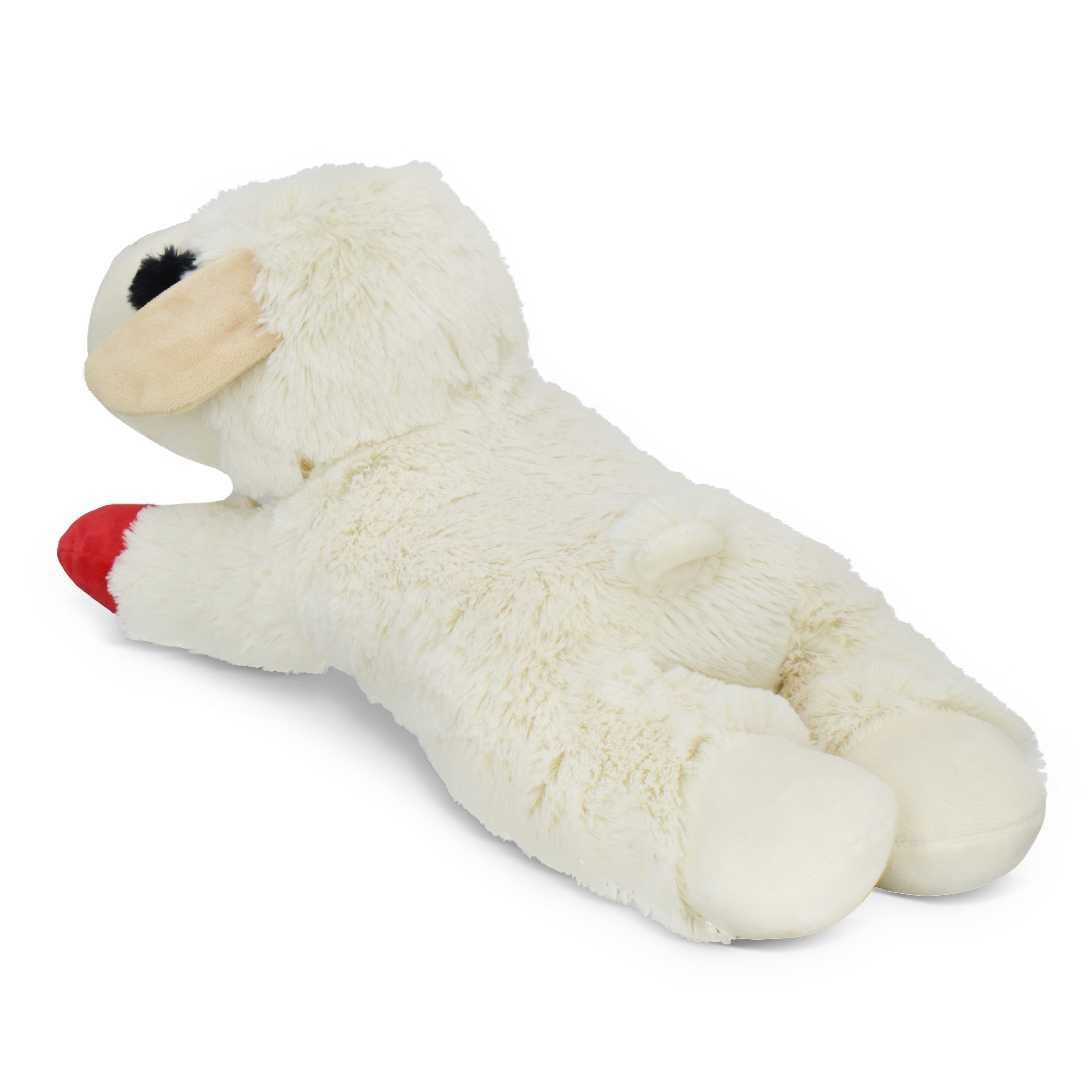 Multipet Jumbo Lamb Chop Plush Dog Toy with Squeaker, 18 inches