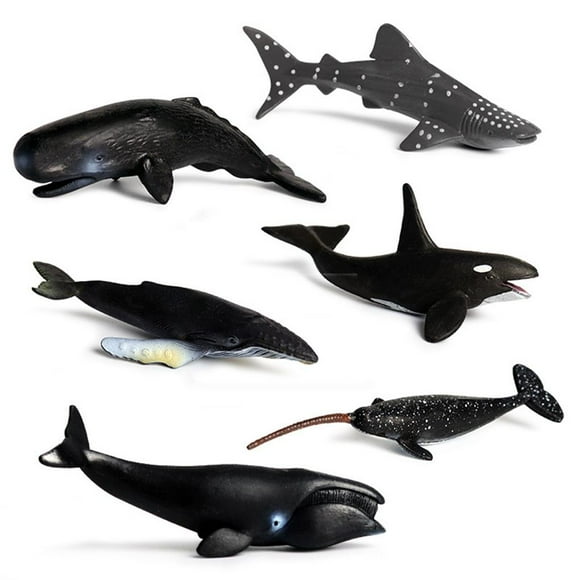 yingyy 6pcs/set Simulated Sea Creatures Toy Animals Figures Plastic Marine Bath Toy Models Children Educational Toy