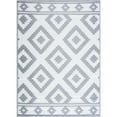 thumbnail image 5 of Playa Rug Reversible Indoor/Outdoor 100% Recycled Plastic Floor Mat/Rug - Weather, Water, Stain, Fade and UV Resistant - Milan- Gray & White (4'x6'), 5 of 6