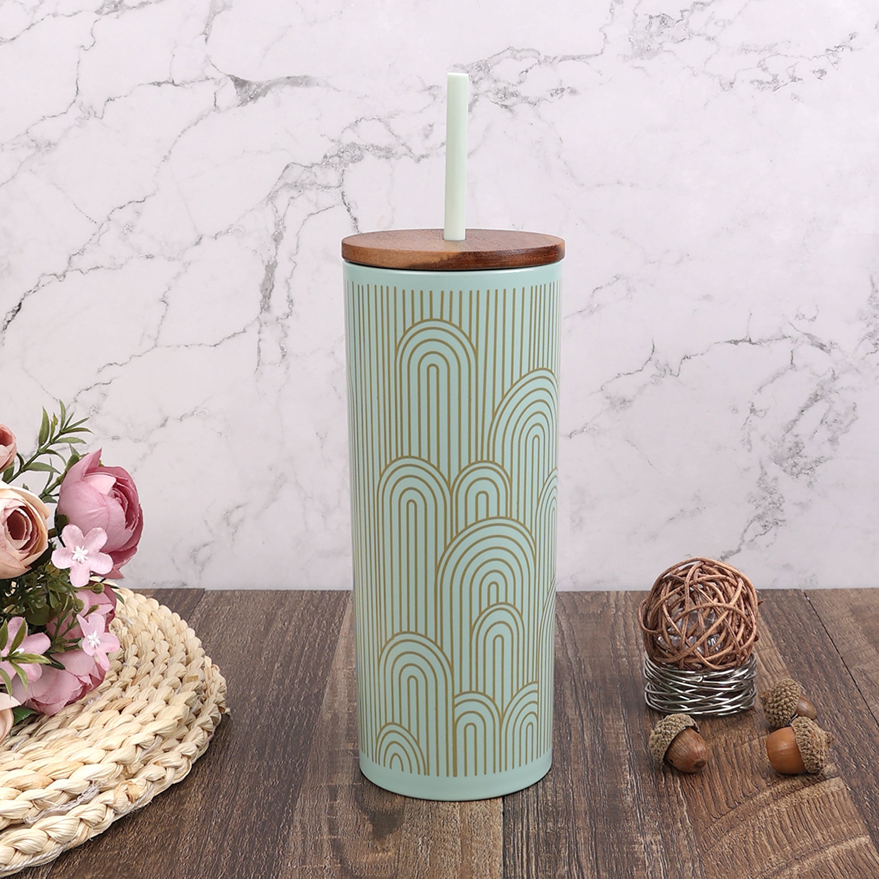 Modern Double Walled Tumbler – Moss and Fog