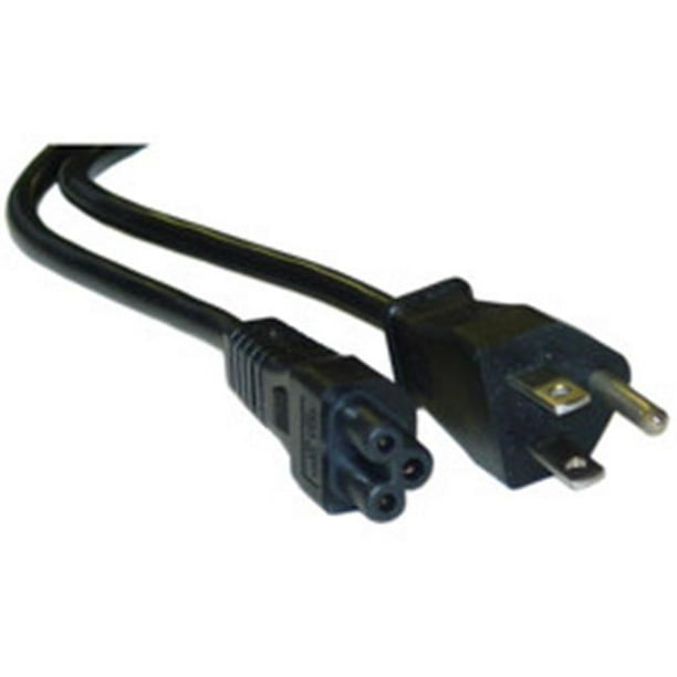 CableWholesale.com - Câble d'Alimentation - NEMA 5-15 (M) à IEC 60320 C5 - AC 110 V - 10 ft - Noir