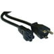 CableWholesale.com - Câble d'Alimentation - NEMA 5-15 (M) à IEC 60320 C5 - AC 110 V - 10 ft - Noir – image 1 sur 1