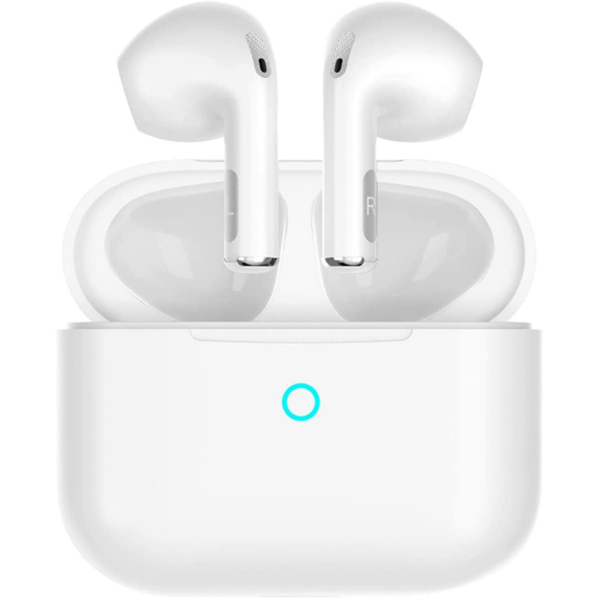 Wireless Earbuds Bluetooth V5.3 Headphones 48H Playback Deep Bass Stereo Ear Buds with LED Power Display Charging Case IPX7 Waterproof Earphones with Mic Headset for Laptop Pad Android/iOS Phones