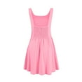 thumbnail image 5 of Sakmal Solid Summer Dresses Pleated Sports Comfort Fit Pink Sleeveless Mid-Length Slip Dress, 5 of 9