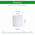 thumbnail image 4 of Set Of 2 Plants Pots 6.5 Inch Ceramic Planter Pot For Plants With Drainage Hole And Saucer White 94-V-C-1, 4 of 8