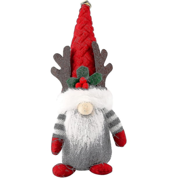 Adornos de gnomos de Navidad, Gnomo de Navidad sueco, Muñeca de Papá Noel sin rostro de Navidad, Astas Gnomo de Navidad Muñecas sin rostro Regalos Adornos, escanear