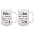 thumbnail image 1 of ThisWear Older Sisters Gifts Sisters Rarely Apart Sister Mug Set 2 Pack Gift 15oz Coffee Mugs, 1 of 4