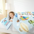 thumbnail image 4 of Homewish Cartoon Airplane Queen Comforter Set,Colorful Hot Air Balloon Bedding Sets,Aircraft Theme Bedding Comforter Set For Boys Kids,Super Cozy Room Decor Reversible,3-Piece, 4 of 8