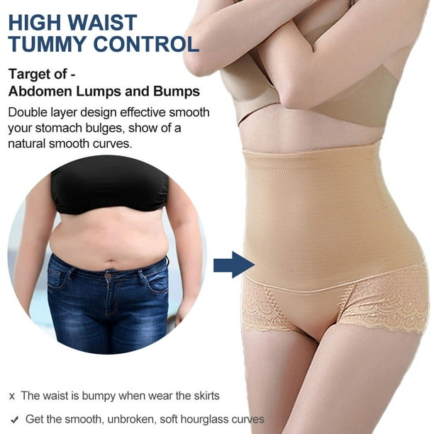 Women's Super hip Control trousers High Waist Shaping buttock Lifting  Underwear Seamless slim short girth Briefs - Skin tone 