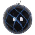 thumbnail image 1 of Vickerman MT198031D 4 in. Midnight Blue Candy Glitter Net Ornament - 3 per Bag, 1 of 3