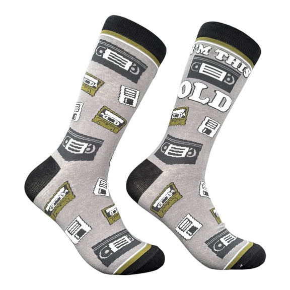Im This Old Socks Funny Sarcastic Retro Video Tape Graphic Novelty Footwear For Men