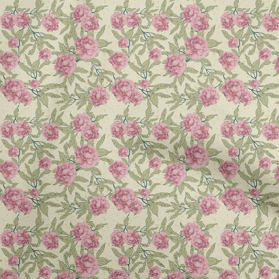 oneOone Cotton Cambric Yellow Fabric Watercolor Craft Projects Decor Fabric Printed By The Yard 42 Inch Wide