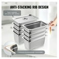 thumbnail image 3 of 8 Pack 1/3 Size Hotel Pans with Lids - 6 Inch Deep Stainless Steel Steam Table Pans - Commercial Kitchen Food Storage Pans for Catering, Buffets & Restaurant Use, 3 of 9
