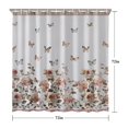 thumbnail image 5 of White Butterfly Rose Pattern Shower Curtain 72"x72" ,Bathroom Decorative Shower Curtains Set with 12 Hooks,Modern Waterproof Washable Shower Curtain, 5 of 6
