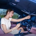 thumbnail image 5 of Windshield Sun Shade Umbrella, Sun Protection Visor, Heat Insulation Protection, with V-Groove and Storage Pouch, Ring Style, 5 of 6