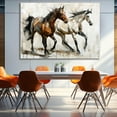 thumbnail image 2 of Horse Oil Painting Brown And White Horse Canvas Art Framed Horse Picture Wall Art For Livingroom Bedroom Office, 2 of 6