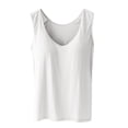 thumbnail image 3 of Tops with Built In Bra 2 In 1 Breathable Fashion Cute Tshirt Pilates Gym Activewear Wirefree Support Yoga Cami Shirt, 3 of 4