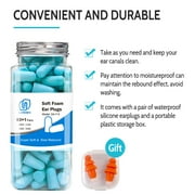 LYSIAN Ultra Soft PU Foam Earplugs for Sleeping, Snoring and Travel, 38dB Noise Reduction, 60 Pairs, Lake Blue
