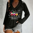 thumbnail image 4 of FDGIU Cute Christmas Graphic Tee for Women, Long Sleeve Crewneck Blouse, Cozy Loose Fit for Holiday Parties, 4 of 6