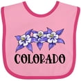 thumbnail image 3 of Inktastic Colorado Columbine Flowers Boys or Girls Baby Bib, 3 of 4