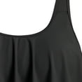 thumbnail image 4 of Women's High Waist Swimsuits Vintage Ruffle Two Piece Bathing Suits Tummy Control Ruched Bikini Sets, 4 of 6