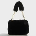 thumbnail image 3 of Yucurem Women Fuzzy Crossbody Bag Casual Plush Tote Handbag Daily Dating Bag(black) Fashion shoulder bag (Black), 3 of 8