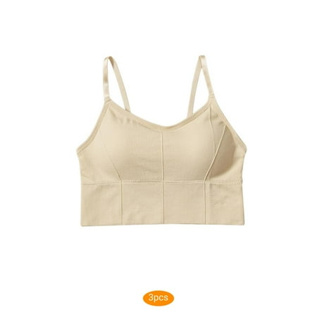 

3pcs Sports Push Up Bra Women Workout Tops with Crop Strap Adjustable Fitness