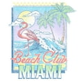 thumbnail image 2 of Girl's Lost Gods Beach Club Miami Flamingo Graphic Cropped T-Shirt White Medium, 2 of 3