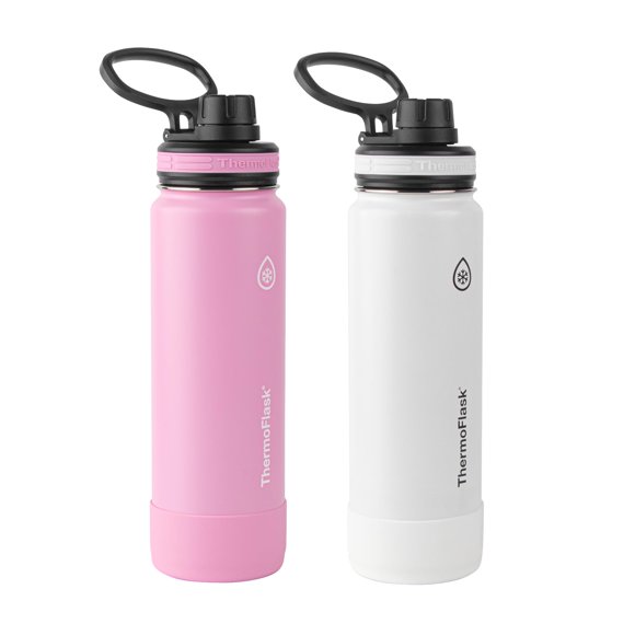 Set de 2 botellas de agua ThermoFlask de acero inoxidable de 710 ml