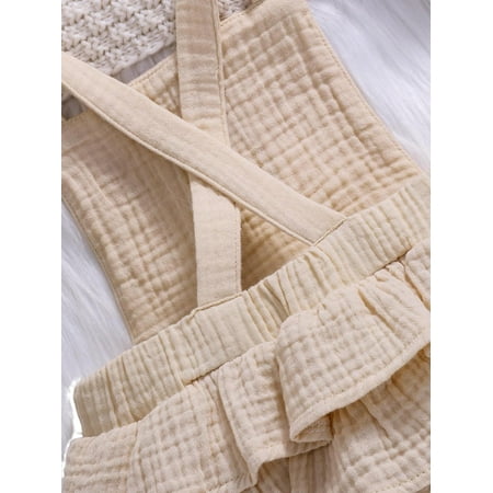 

Graphic Straps Overall Sleeveless Apricot Baby Bodysuits (Baby s)