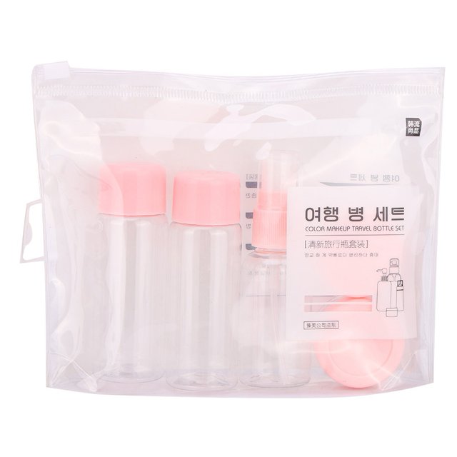 6pcs Clear Makeup Spray Bottle Lotion Empty Container Bottles Travel Set Kit