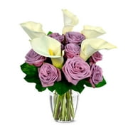 From You Flowers - Calla Lily and Purple Rose Bouquet for Birthday, Anniversary, Get Well, Congratulations, Thank You, All Occasions