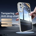 thumbnail image 4 of Dteck Clear Case for Samsung Galaxy A16 5G, Built-in Camera Lens Protector Case Non-Yellowing Shockproof Bumper Protective Shell Anti-Scratch Hard PC Back Cover,Gray, 4 of 6