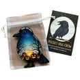 thumbnail image 2 of Clearance Desktop Ornament under $5,Halloween Pocket Cards 2D Acrylic Pocket Hug Card With Bag Crow Bat Grim Design Inspirational For Friends Family Halloween, 2 of 8