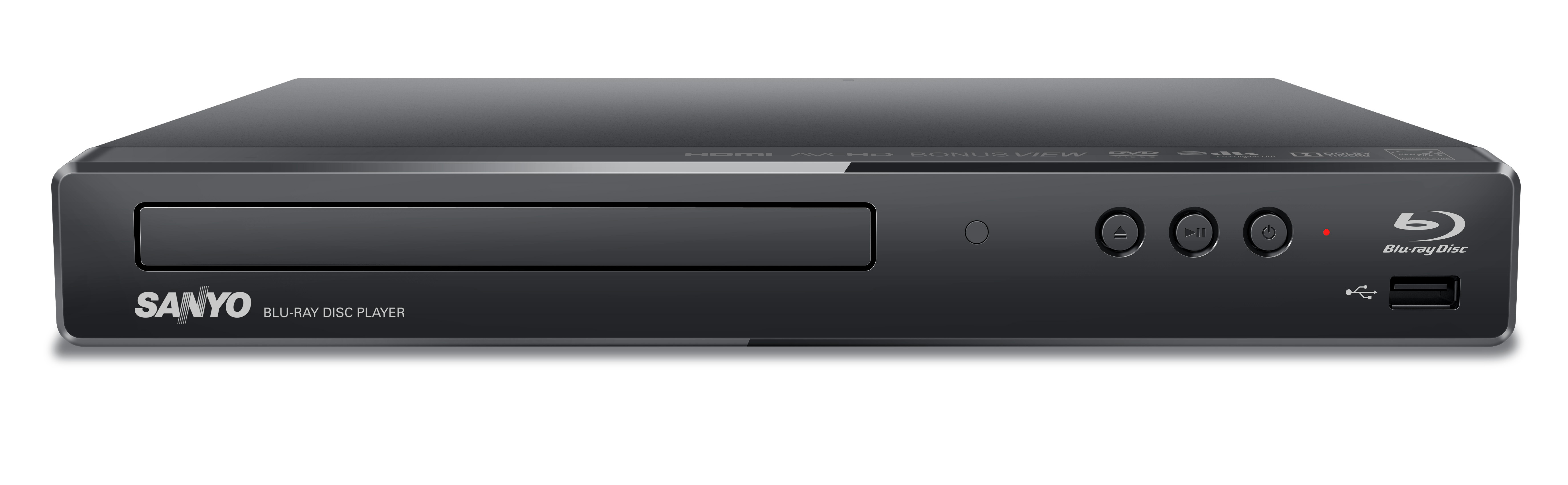 Sanyo BluRay DVD Player USB Drive Ultra Slim Design Remote Dolby True