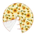 thumbnail image 3 of Balery European-style Pattern Sunflower Printed Christmas Tree Skirt , Merry Christmas Party Christmas Tree Decoration,Adjustable Tree Skirt-30", 3 of 8