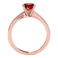 thumbnail image 4 of Mauli Jewels 1.00 Carat Natural Red & White Diamond Solitaire Twisted Shank Engagement Ring In 18K Solid Rose Gold, Ring Size 7.5, 4 of 6