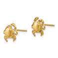 thumbnail image 2 of 14k Yellow Gold Crab Stud Earrings Animal Sea Life, 2 of 7