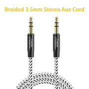 CableCreation Aux Cable for Car, Braided 3.5mm Male to Male Stereo Aux Cord [Hi-Fi Sound] Compatible with Headphone, Phone, 2018 Mac Mini, Microsoft Surface Dock, Car Stereo & More, 1.5FT