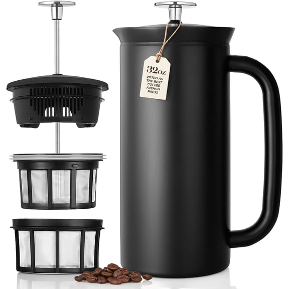 ESPRO P7 32-Oz. French Press Coffee Maker, Black