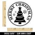 thumbnail image 2 of Merry Christmas Holiday Evergreen Tree Self-Inking Rubber Stamp Ink Stamper - Black Ink - Small 3/4 Inch, 2 of 7