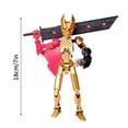 thumbnail image 3 of 3D Printed Samurai Action Figure with Full Range of Motion and Legendary Weapons for Creative Decompression and Office Ornament, 3 of 7