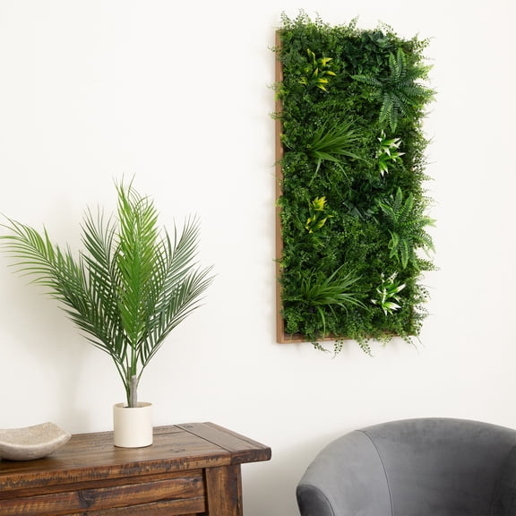 Nearly Natural Costa Rican Forest Artificial Living Framed Wall Panel - 40"
