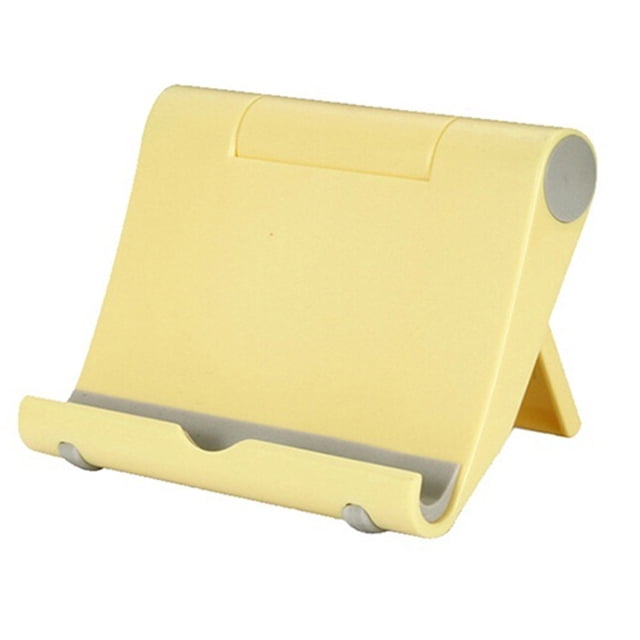 Cateissary Soporte de teléfono plegable de Color caramelo, soporte Universal ajustable para tableta de escritorio, soporte para portátil, soporte de viaje Teléfono y Comunicación amarillo