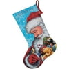 Dimensions Stocking Needlepoint Kit 16" Long-Santa & Toys Stiched In Floss